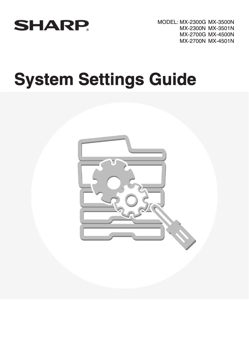 Page 1 of the manual User Manual Sharp MX-2700G