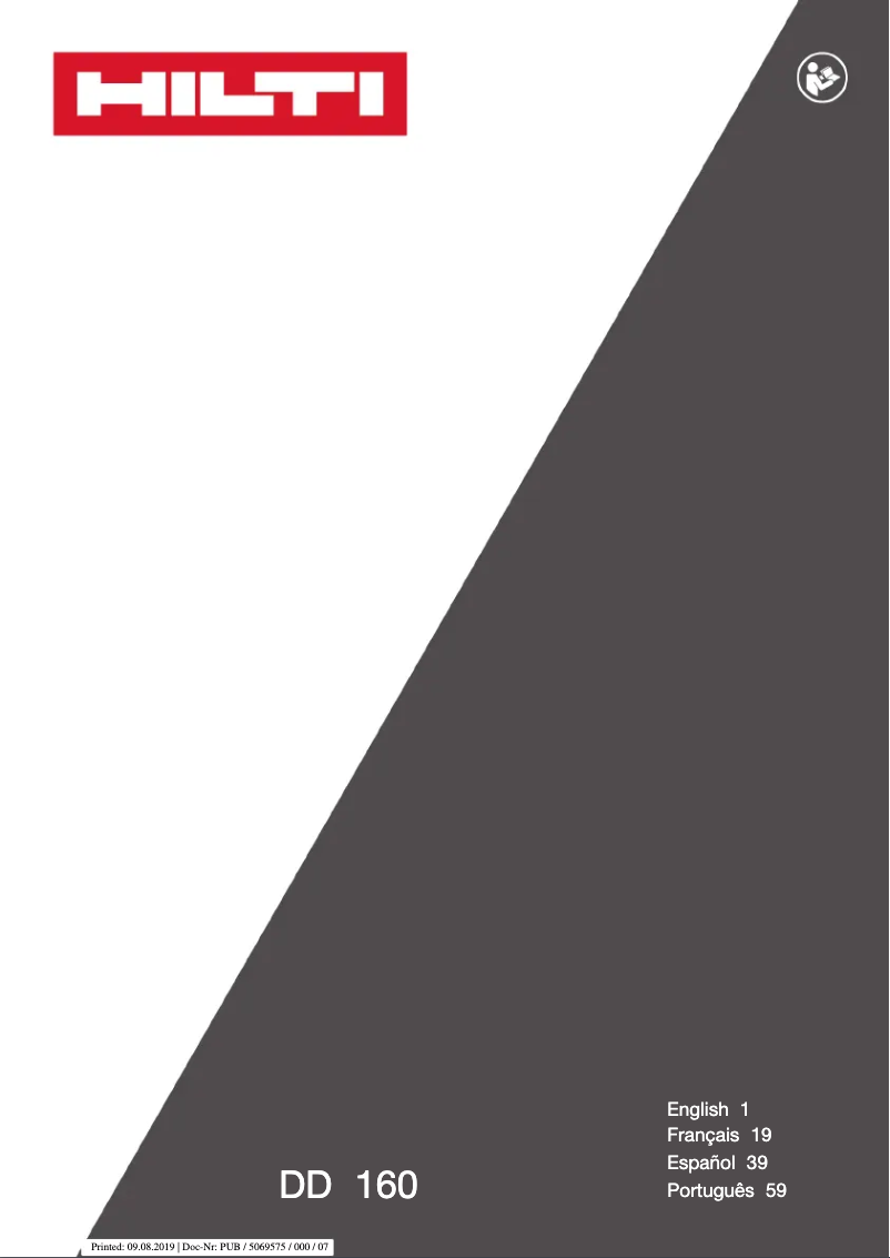 Image de la première page du manuel de l'appareil DD 160