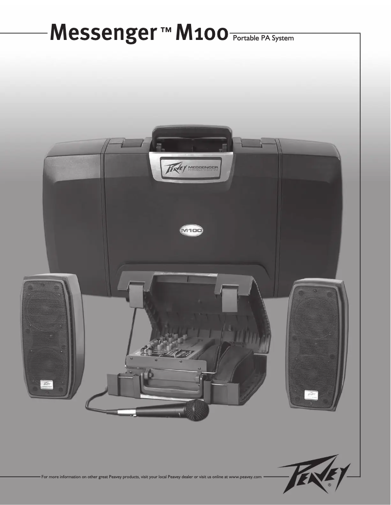 Page n°1 - Manuel utilisateur Peavey Messenger M100