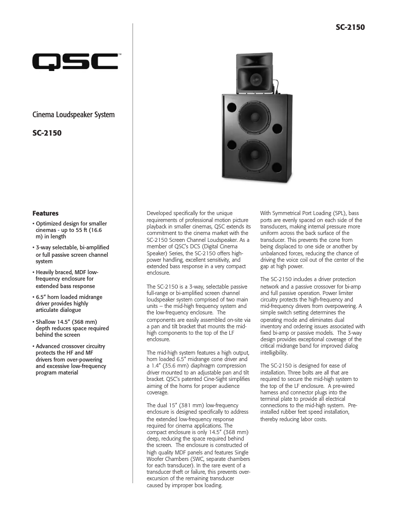 Image de la première page du manuel de l'appareil SC-2150