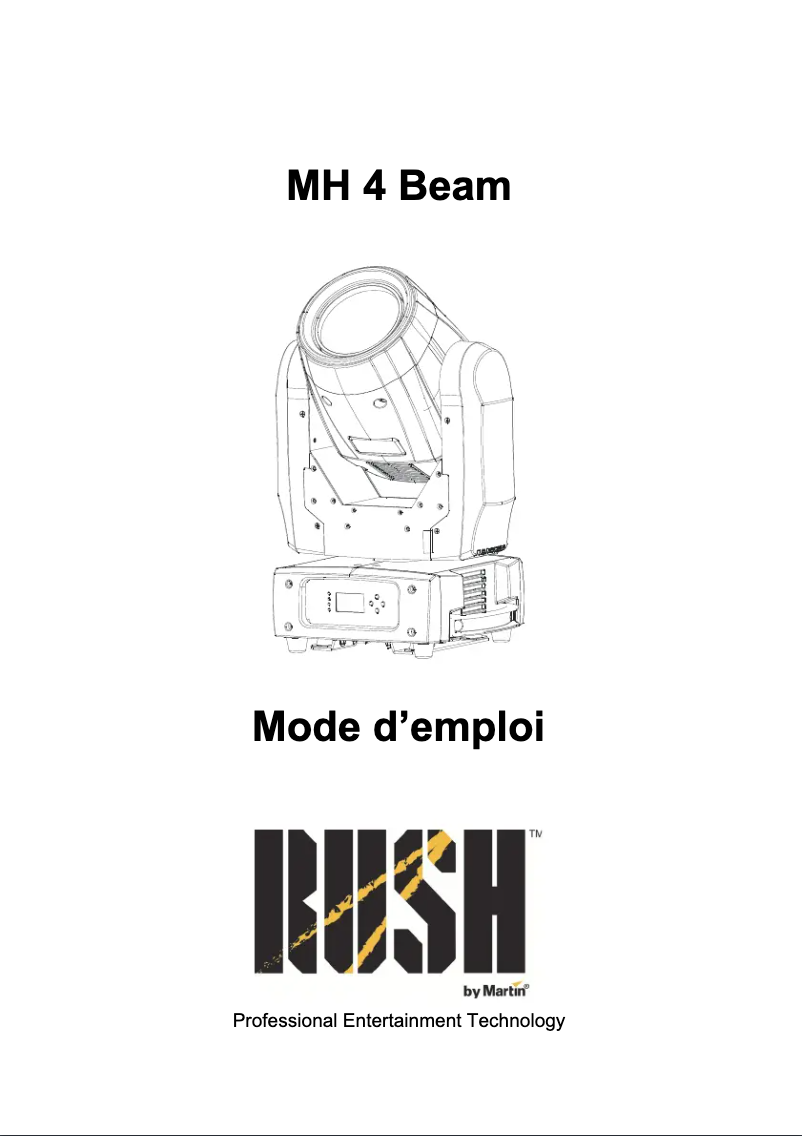 Page 1 de la notice Manuel utilisateur Martin RUSH MH 4 Beam