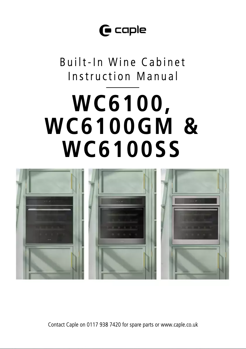 Page n°1 - Manuel utilisateur Caple WC6100SS