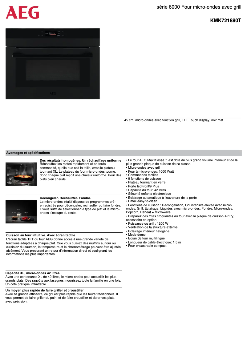 Image de la première page du manuel de l'appareil KMK721880T