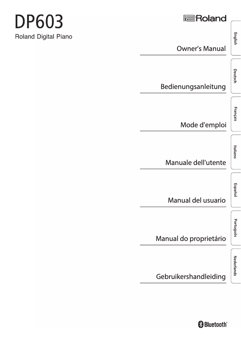 Image de la première page du manuel de l'appareil DP603-PWC