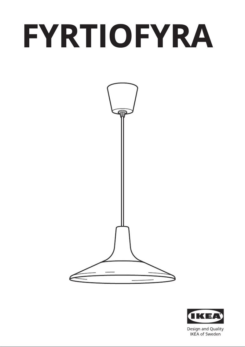 Página 1 del manual Manual de usuario Ikea FYRTIOFYRA 505.821.09