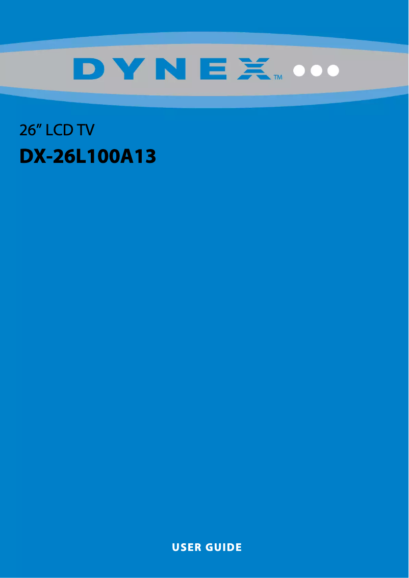 Image de la première page du manuel de l'appareil DX-26L100A13