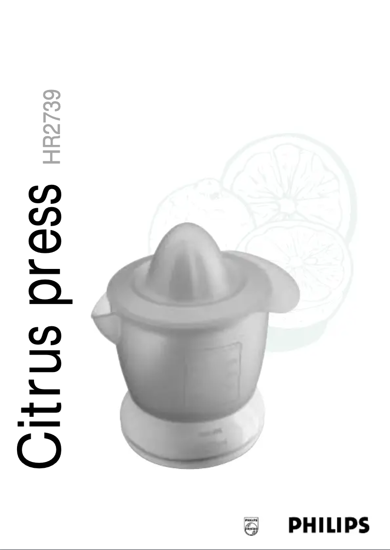 Page 1 de la notice Manuel utilisateur Philips HR2739