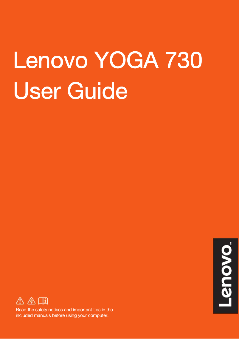 Page n°1 - Manuel utilisateur Lenovo Yoga 730-15IWL