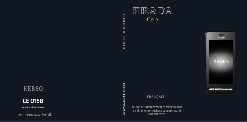 Page n°1 - Manuel utilisateur LG Prada KE850