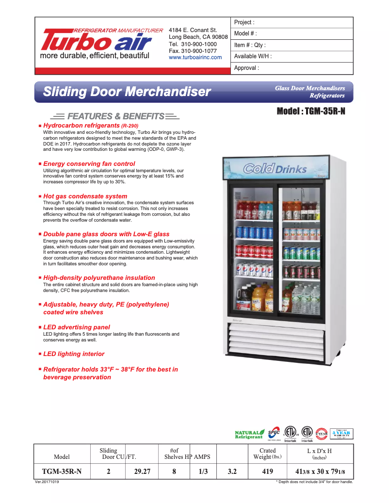 Image de la première page du manuel de l'appareil TGM-35R