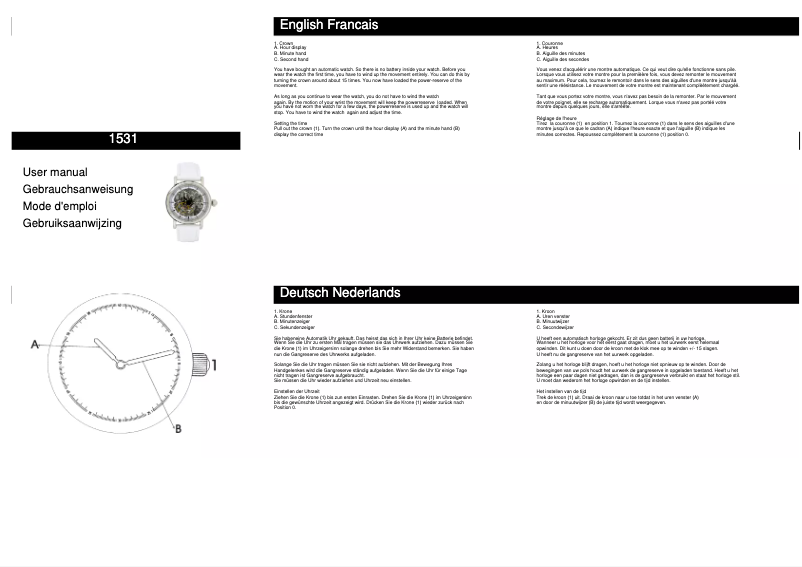Page 1 de la notice Manuel utilisateur Davis 1531
