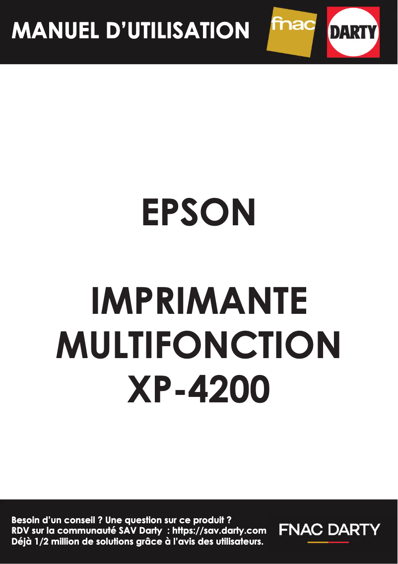 Page n°1 - Manuel utilisateur Epson Expression Home XP-4200