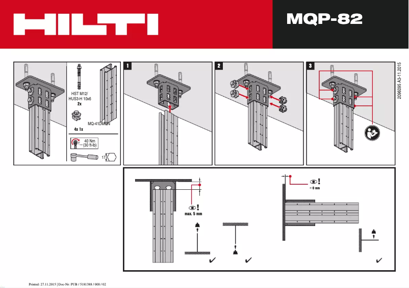 Página 1 del manual Manual de usuario Hilti MQP-82
