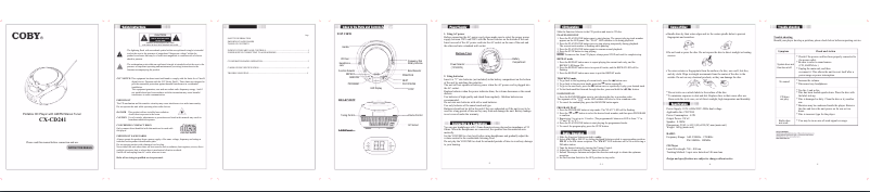 Image de la première page du manuel de l'appareil CXCD241
