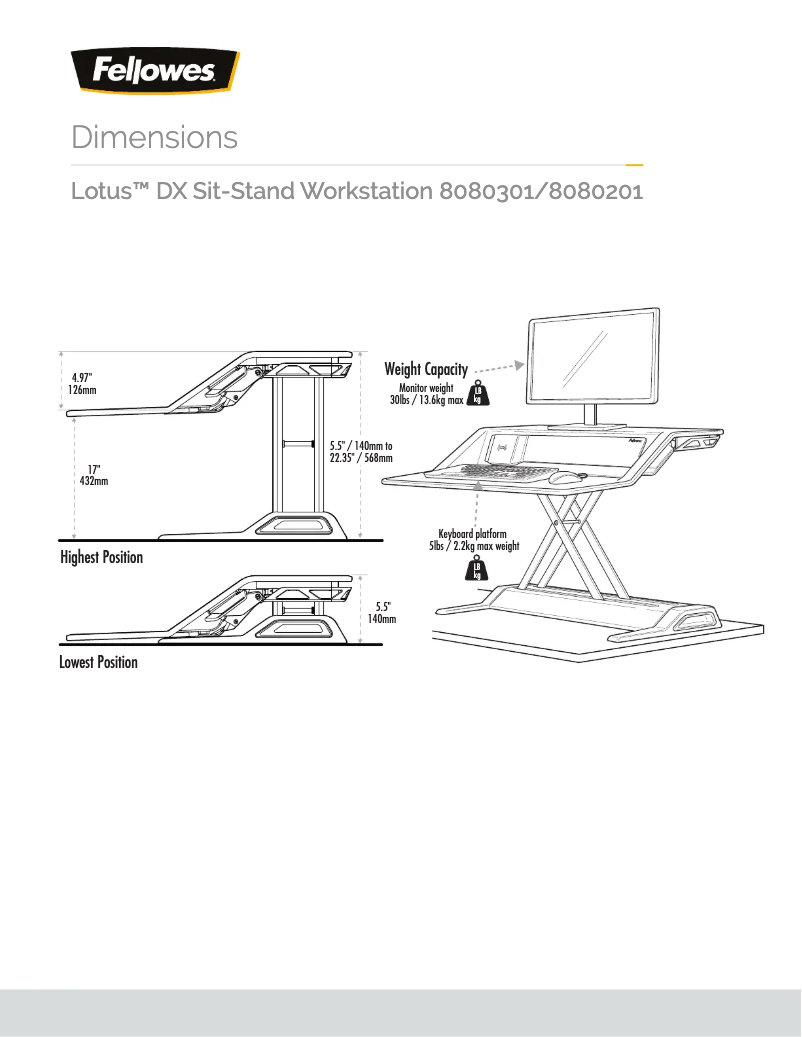 Página 1 del manual Dibujo técnico Fellowes Lotus DX