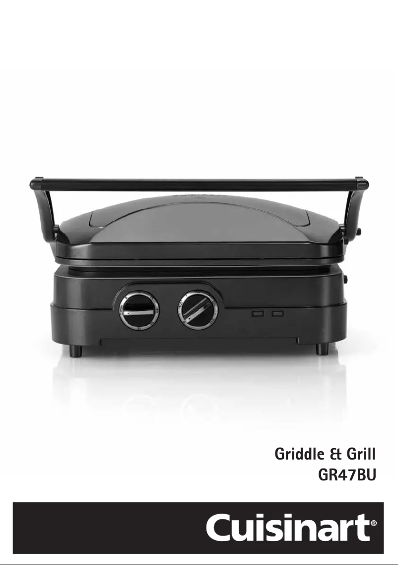 Page 1 de la notice Manuel utilisateur Cuisinart Griddle & Grill GR47BU