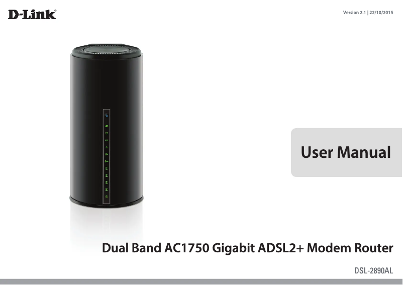Page n°1 - Manuel utilisateur D-Link DSL-2890AL
