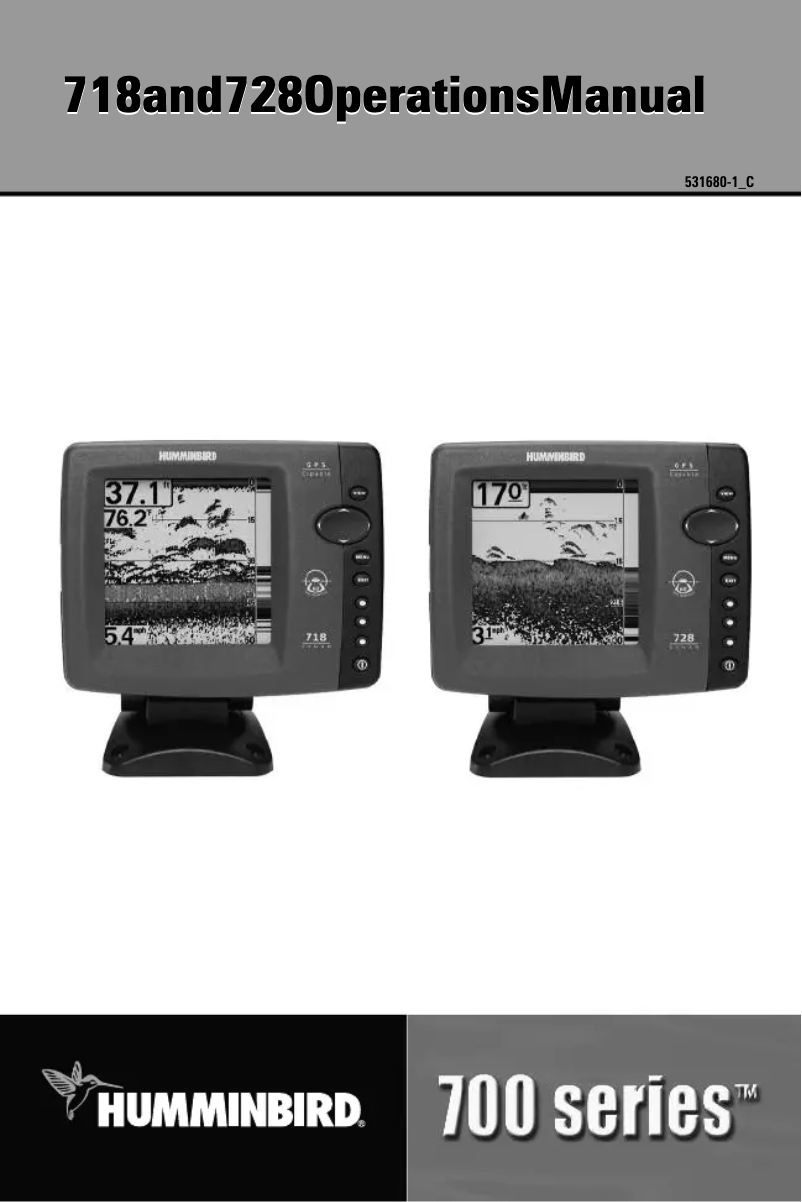 Page 1 de la notice Manuel utilisateur Humminbird 718