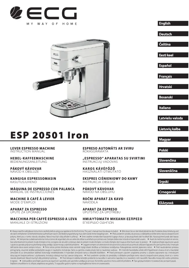 Page 1 de la notice Manuel utilisateur ECG ESP 20501