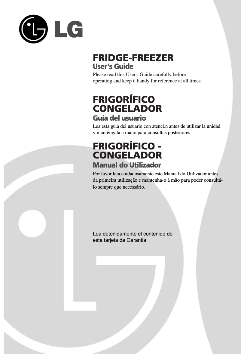 Page 1 de la notice Manuel utilisateur LG GR429SEX