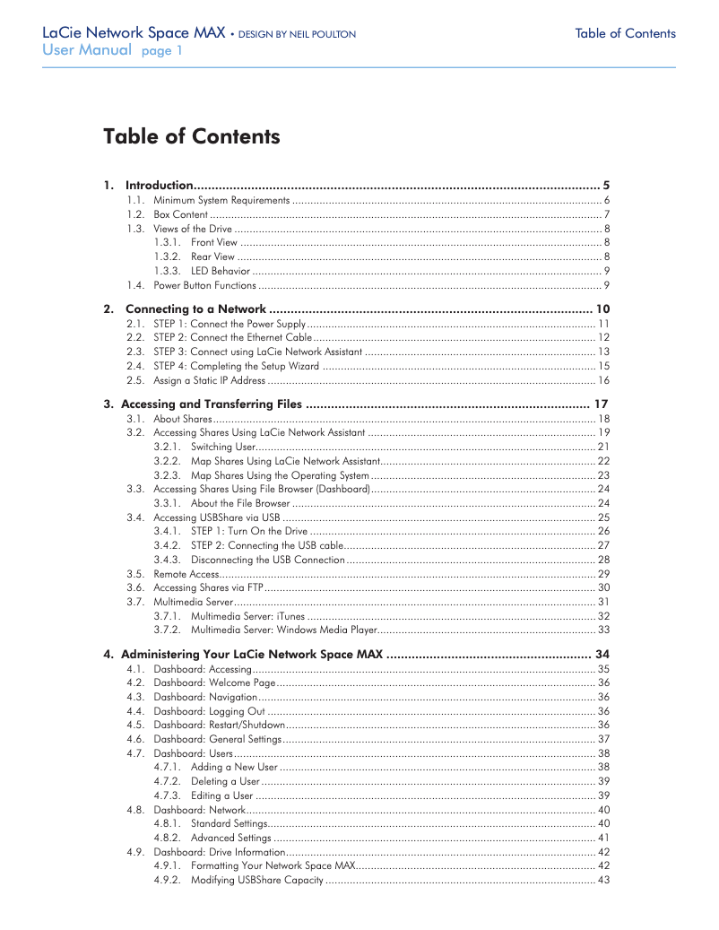 Page 1 de la notice Manuel utilisateur LaCie 301519EK