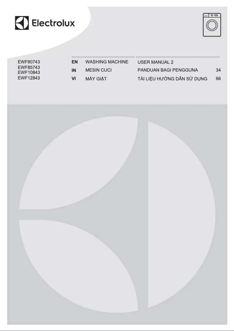 Page n°1 - Manuel utilisateur Electrolux EWF80743