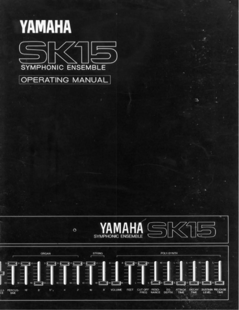 Page n°1 - Manuel utilisateur Yamaha SK15