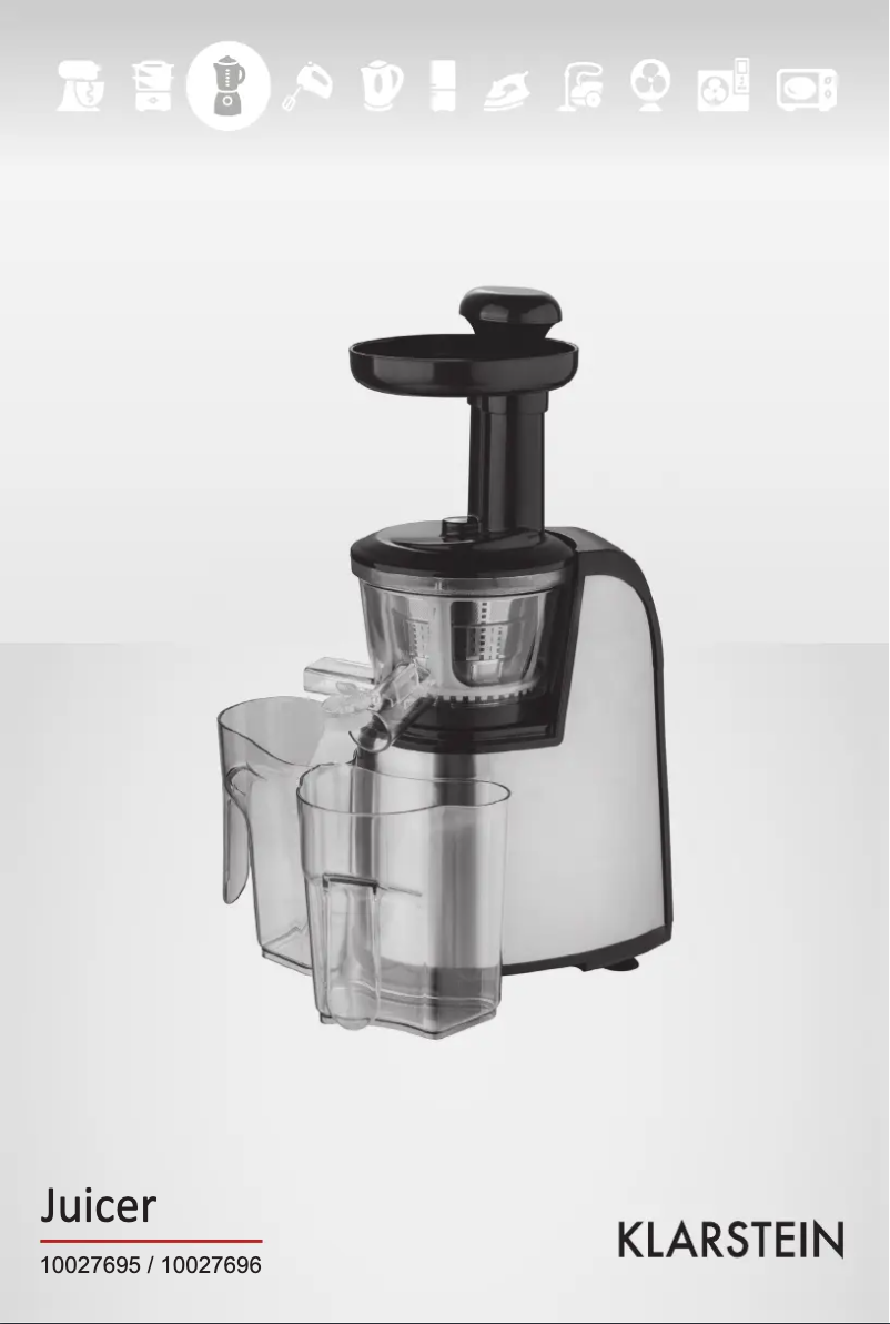 Page 1 de la notice Manuel utilisateur Klarstein 10027695