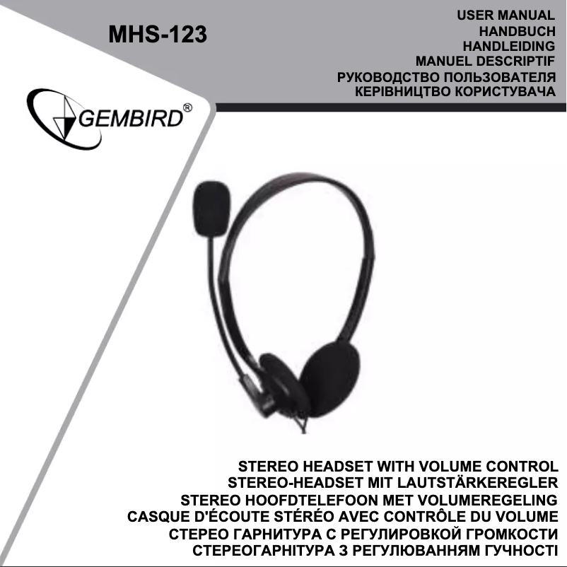 Page n°1 - Manuel utilisateur Gembird MHS-123