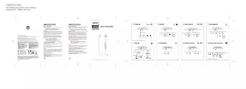 Page 1 de la notice Guide de démarrage rapide Philips TASN503