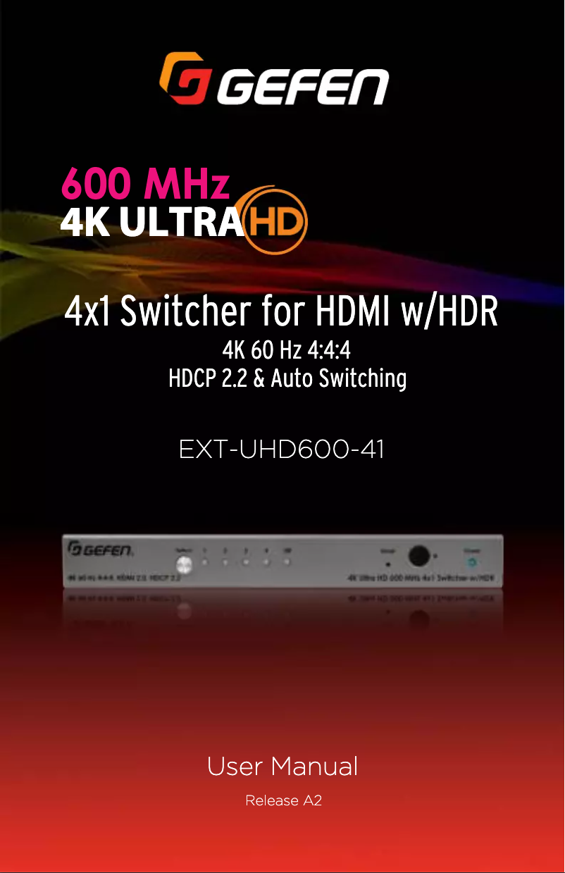 Page n°1 - Manuel utilisateur Gefen EXT-UHD600-41