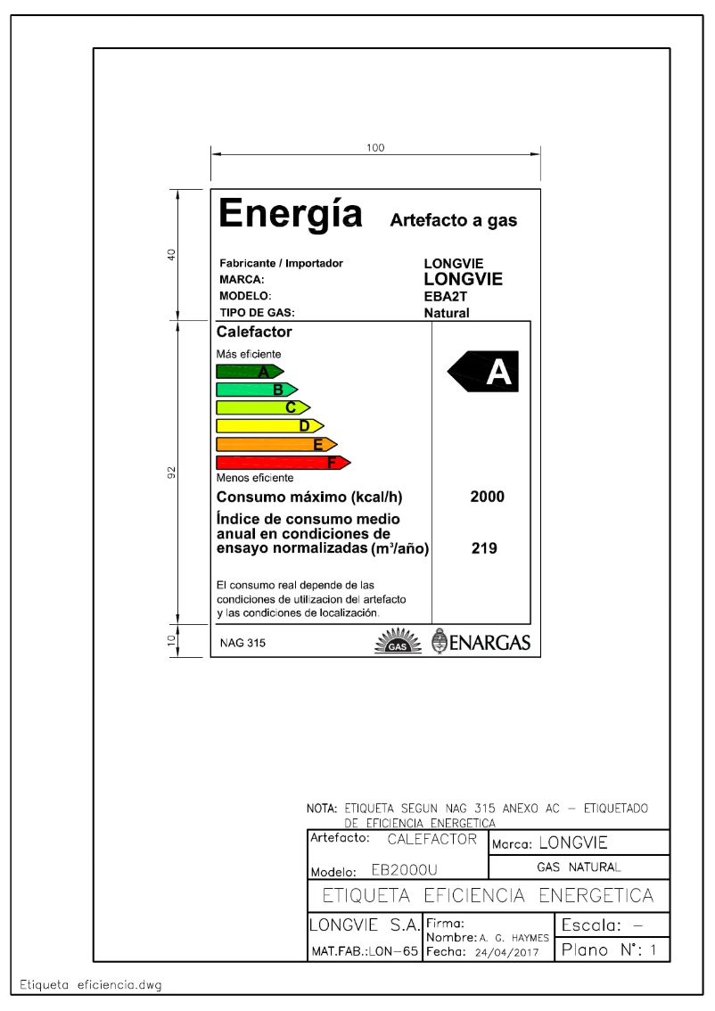 Page n°1 - Manuel utilisateur Longvie EBA2T