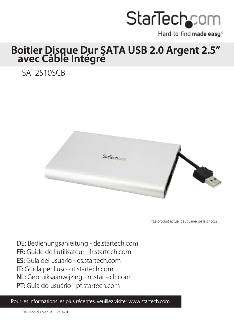 Page n°1 - Manuel utilisateur StarTech.com SAT2510SCB