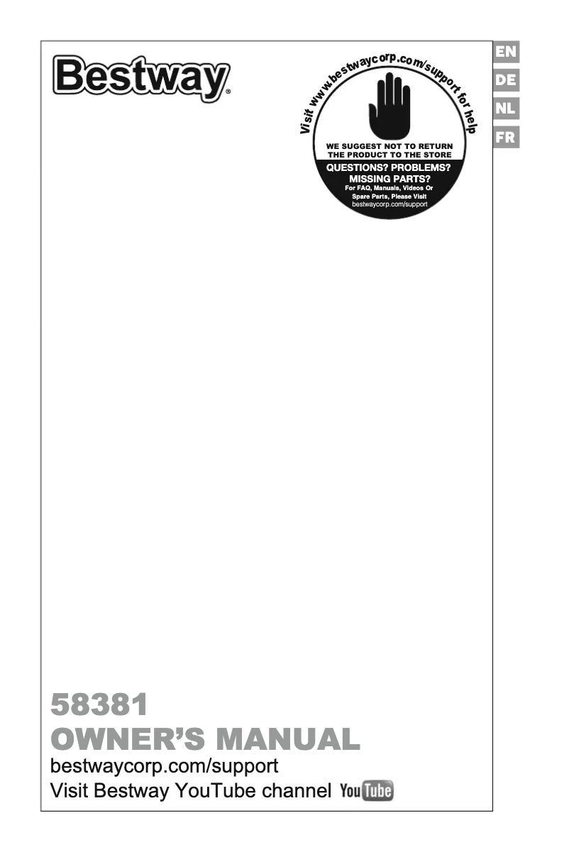 Image de la première page du manuel de l'appareil Flowclear 58381
