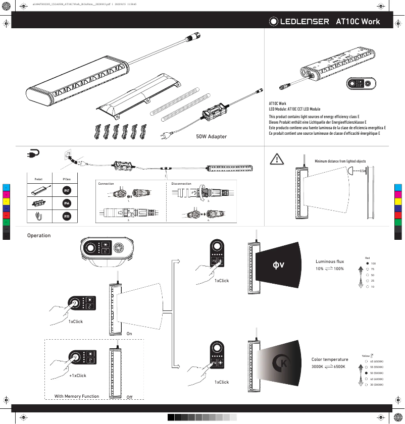 Page 1 de la notice Manuel utilisateur Ledlenser AT10C