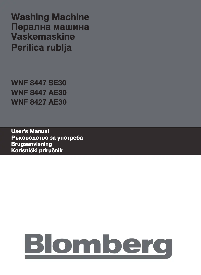 Page 1 de la notice Manuel utilisateur Blomberg WNF 8447 SE30