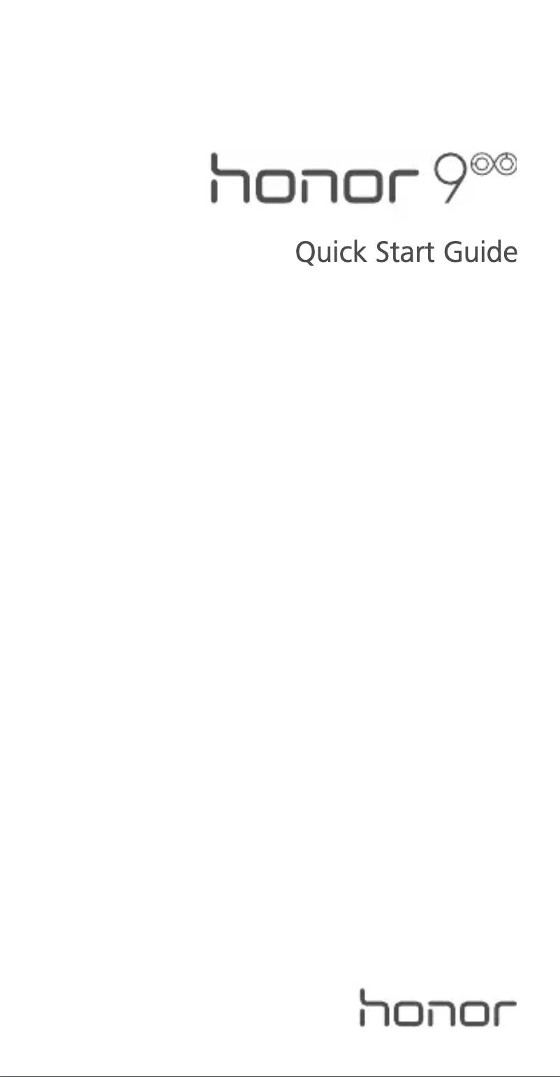 Image de la première page du manuel de l'appareil Honor 9 Premium