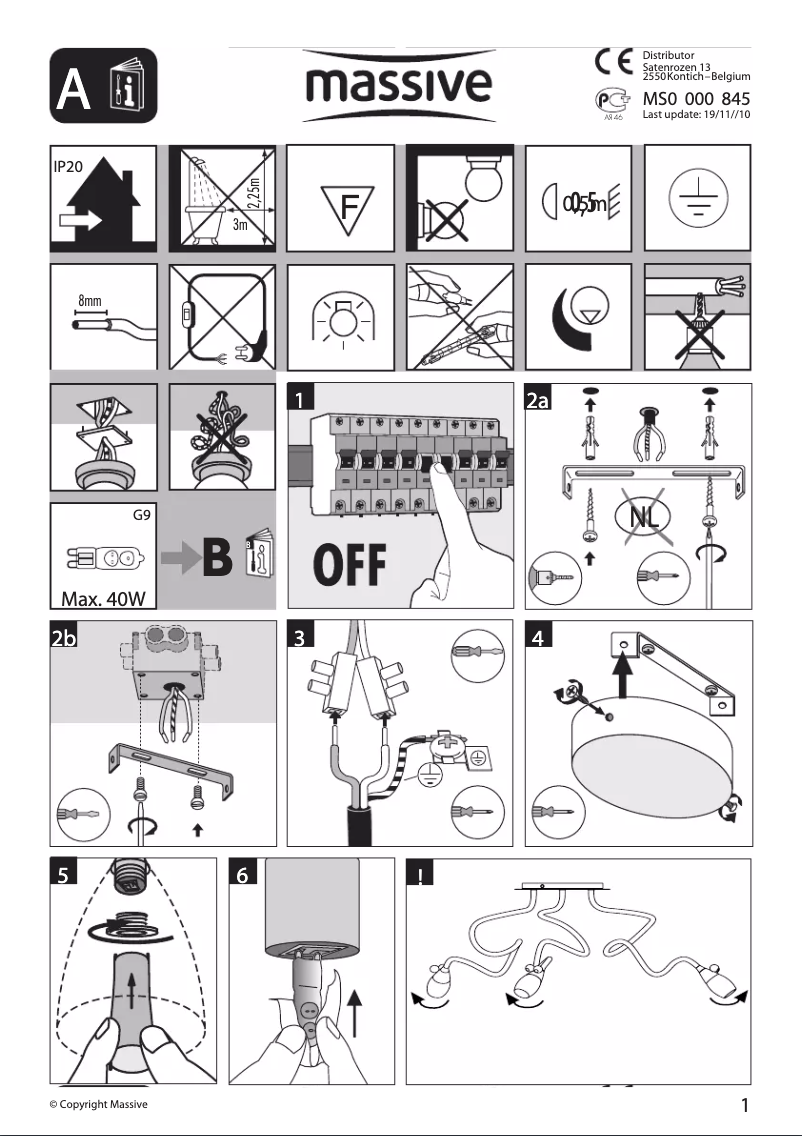 Page 1 de la notice Manuel utilisateur Massive Kico 56303/55/10