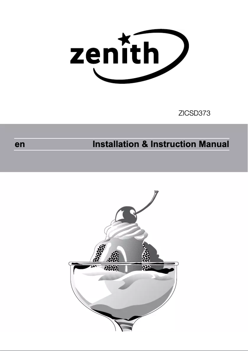 Page 1 de la notice Manuel utilisateur Zenith ZICSD373