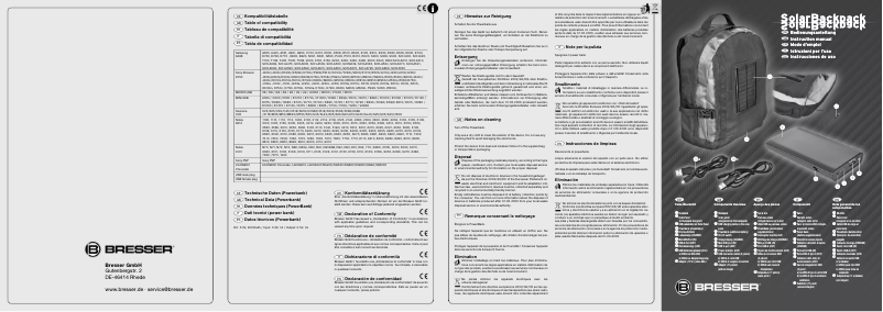 Image de la première page du manuel de l'appareil SolarBackpack
