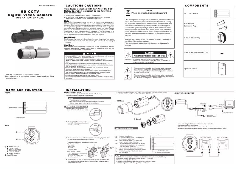 Page n°1 - Manuel utilisateur KT&C KPC-HDB650M