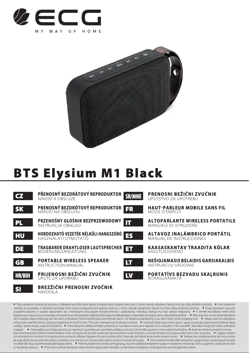 Image de la première page du manuel de l'appareil BTS M1