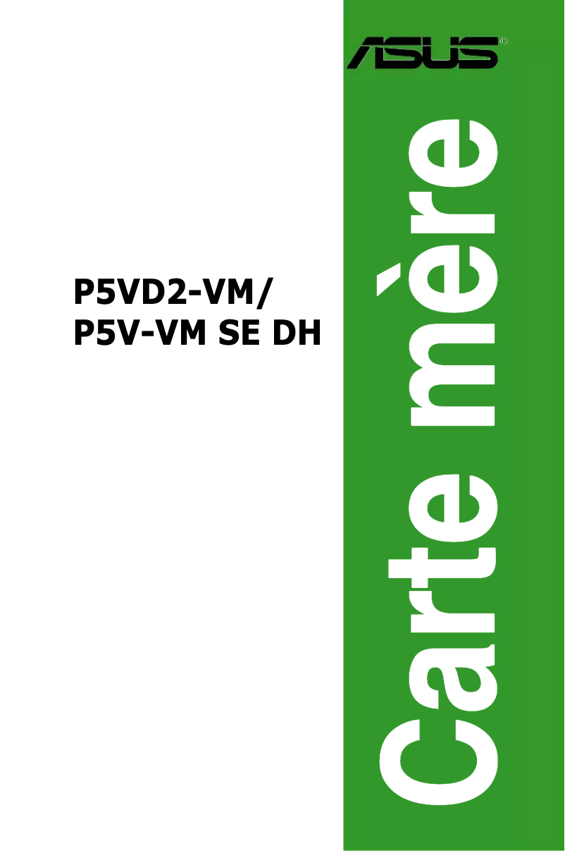 Page 1 de la notice Manuel utilisateur Asus P5V-VM SE DH