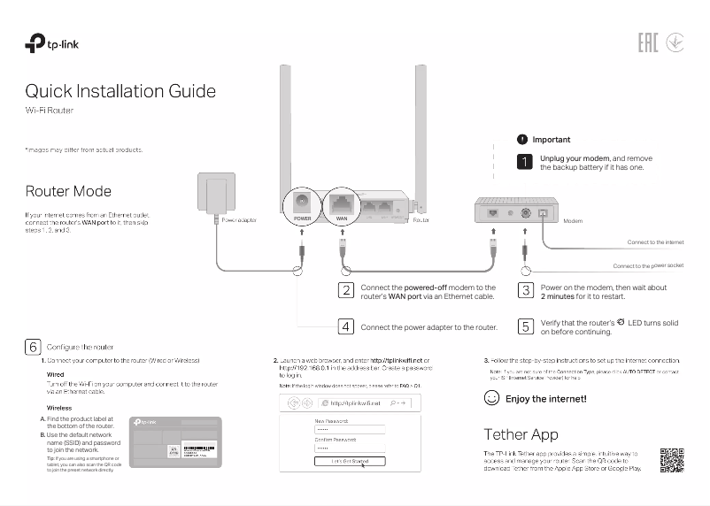 Page 1 de la notice Manuel utilisateur TP-Link TL-WR844N