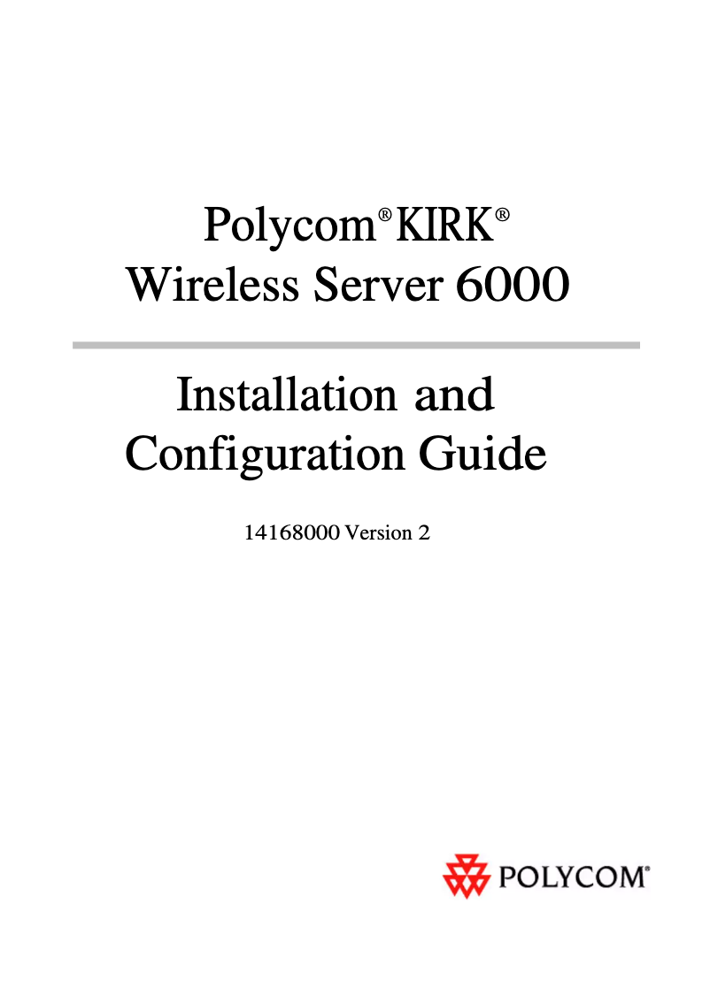 Image de la première page du manuel de l'appareil Wireless Server 6000