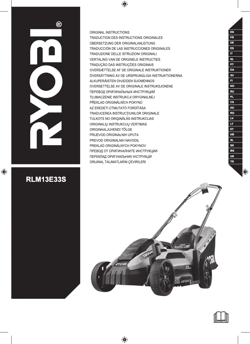 Page 1 de la notice Manuel utilisateur RYOBI RLM13E33S
