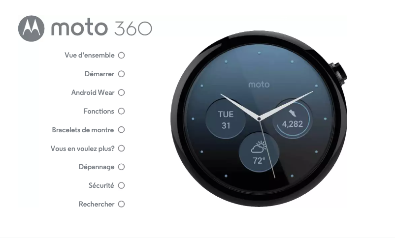 Page n°1 - Manuel utilisateur Motorola Moto 360 Sport
