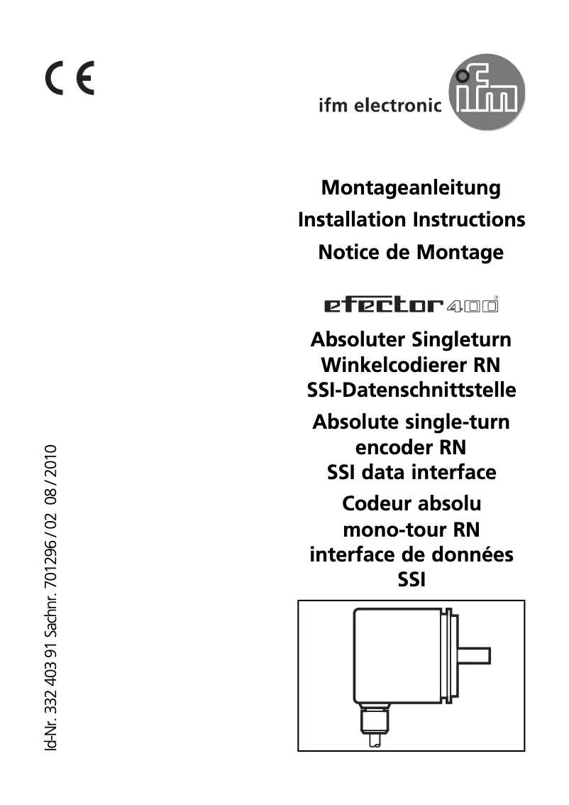 Page n°1 - Manuel utilisateur IFM RN6054