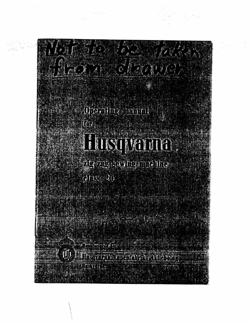 Page 1 de la notice Manuel utilisateur Husqvarna Viking 20