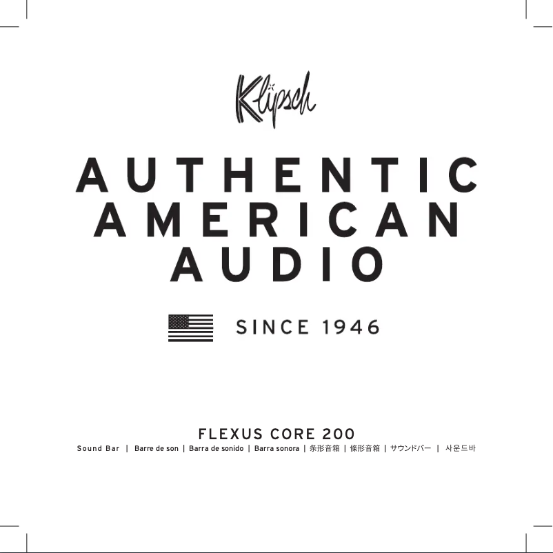 Page 1 de la notice Manuel utilisateur Klipsch Flexus Core 200